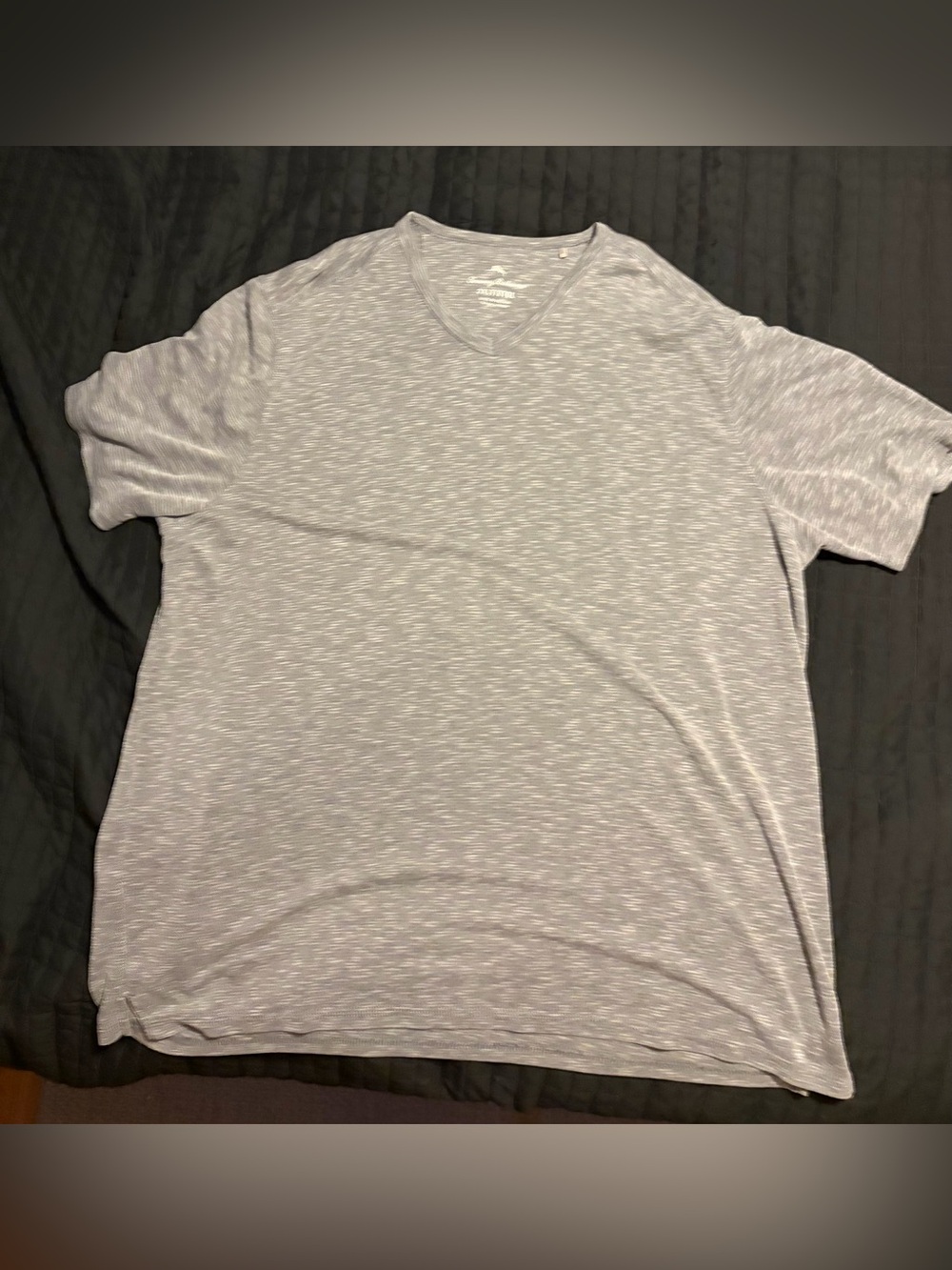 Tommy Bahama Light Gray Heather V-Neck Men’s Shirt 2xlt